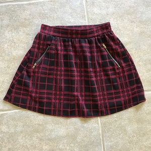 Black and Red Plaid skirt size XS